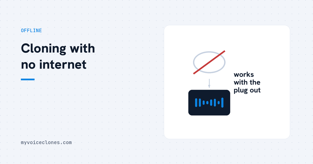 Offline voice cloning: why I built a cloner with no server at all